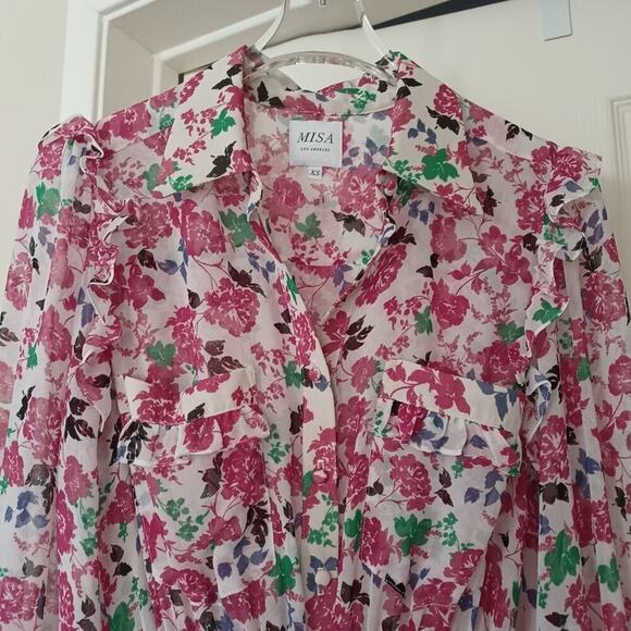 Misa Los Angeles Niamat Peony Floral Mini Dress XS - Picture 5 of 14
